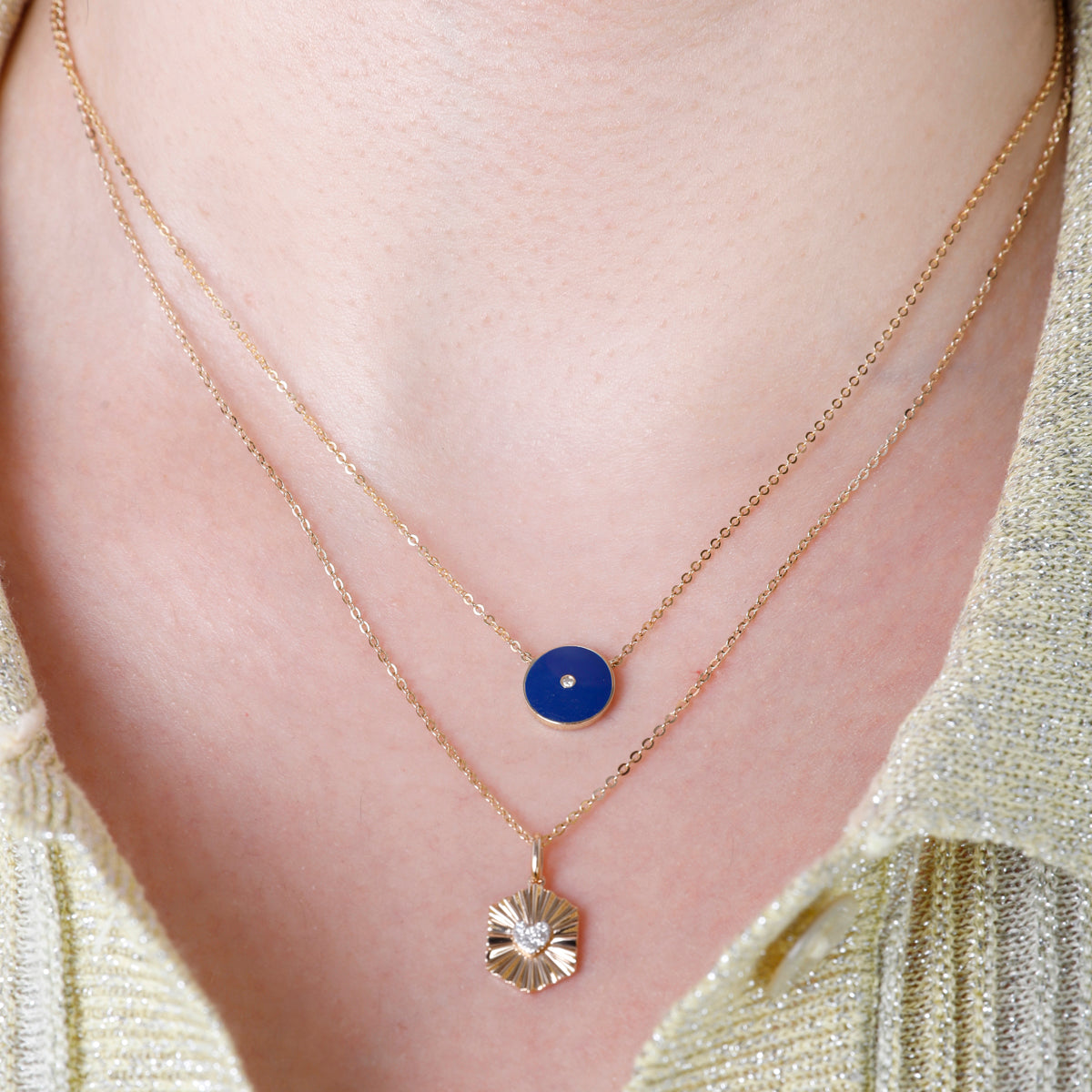 Enamel Round Necklace