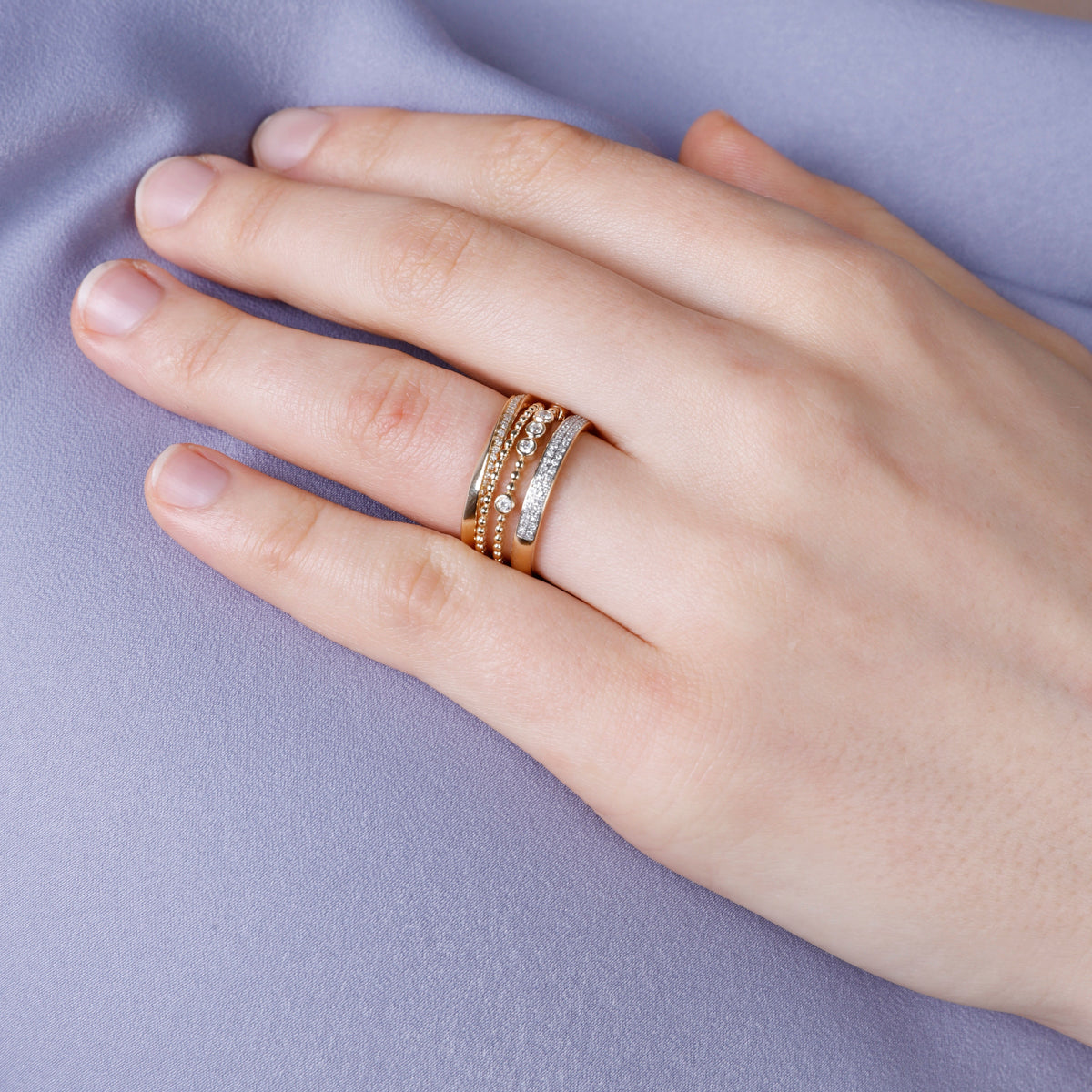 Signature Pavé 5-Stack Ring