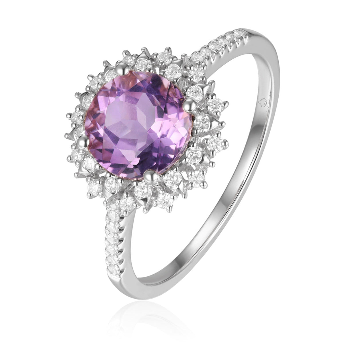 Cocktail Flower Ring crafted with floral motif with delicate gemstones and inspired diamond petals.