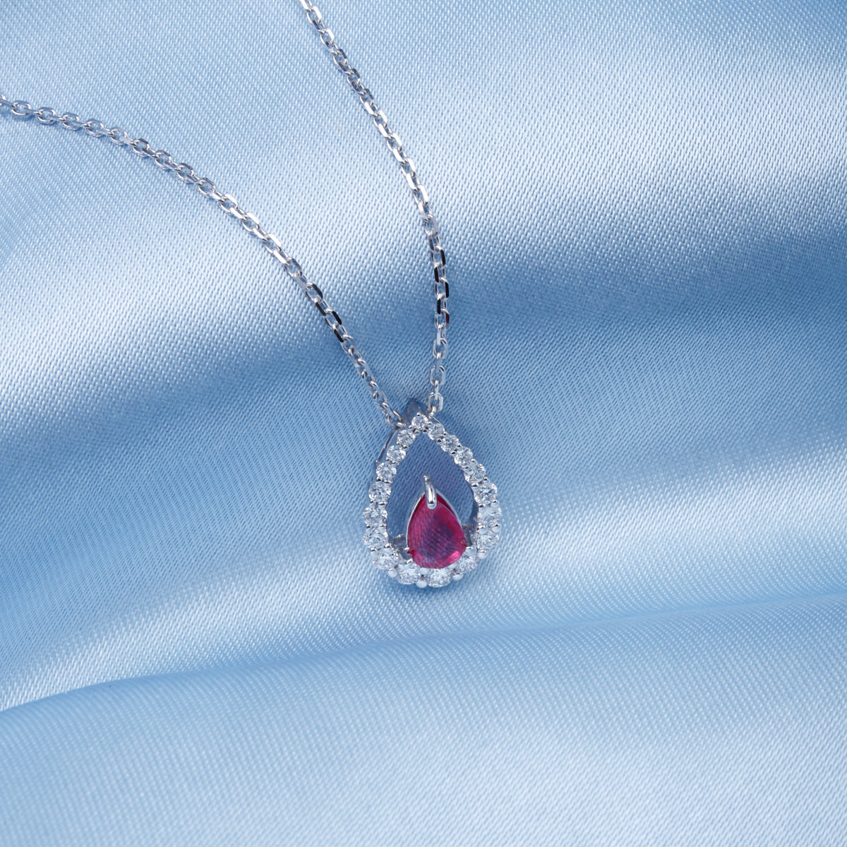 Teardrop Diamond Necklace