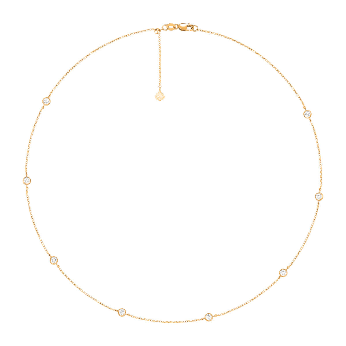 Bezel Diamond Chain crafted with utmost attention to detail. Diamonds set in bezel add brilliance.