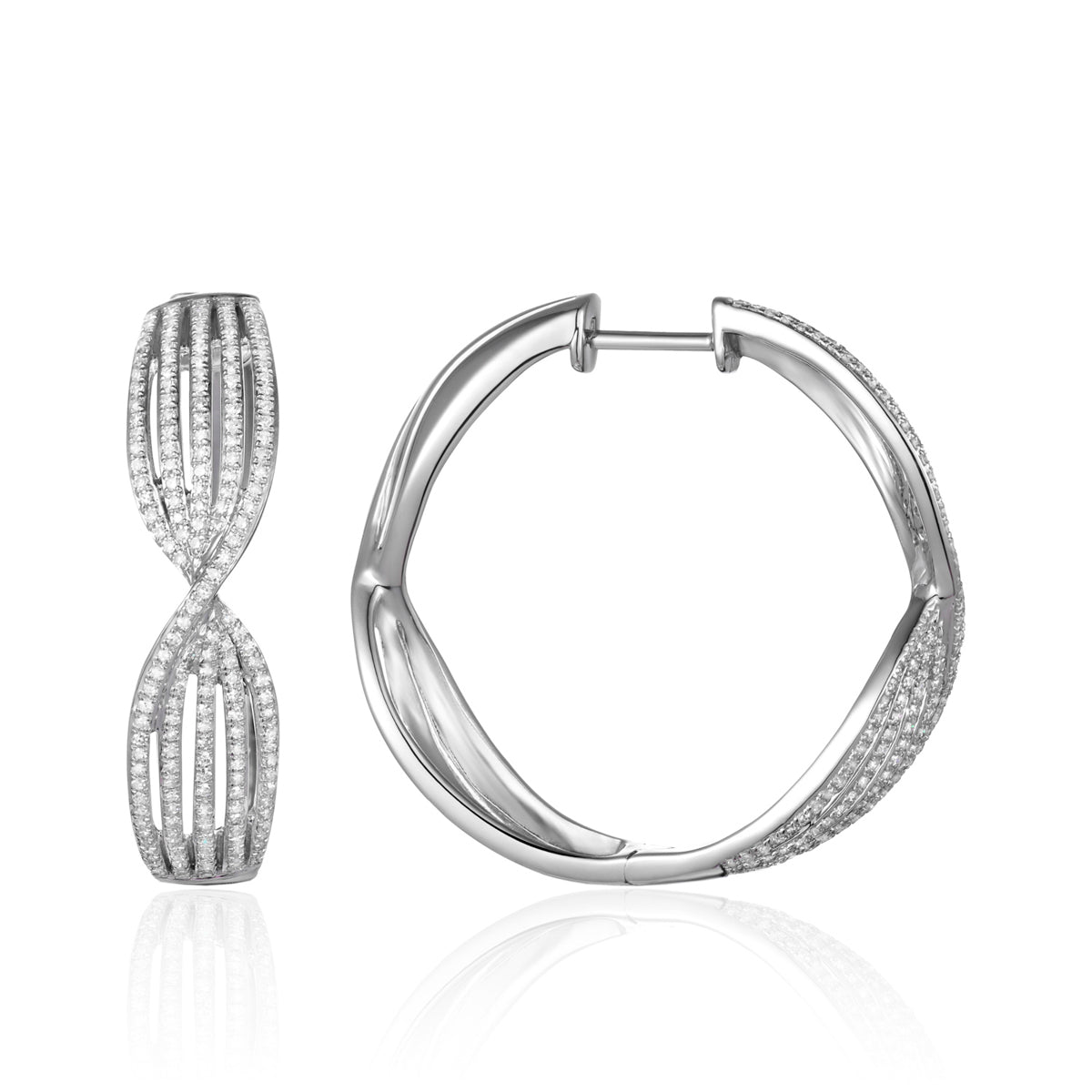 Twisted Diamond Hoops