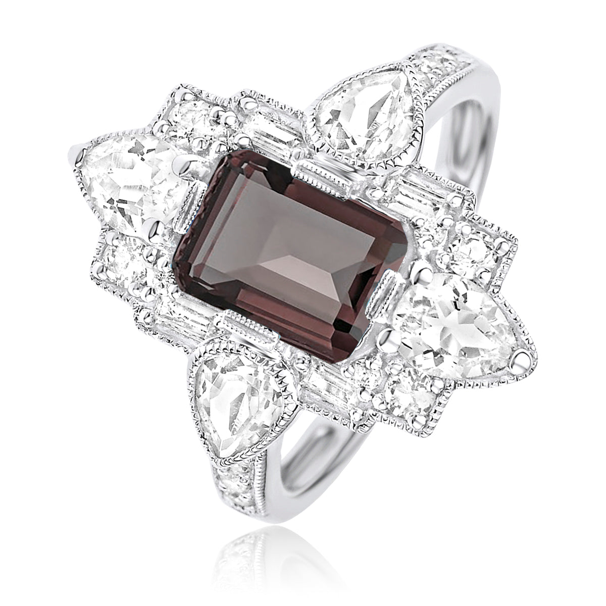 Floral Art Deco Ring
