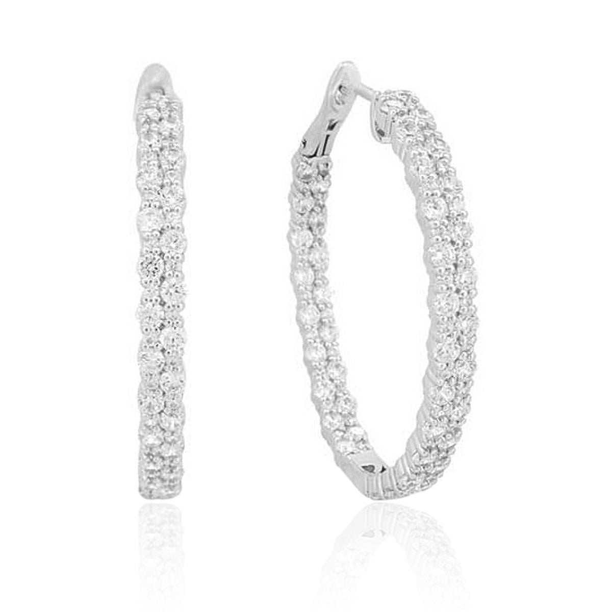 Diamond Two Row Hoops