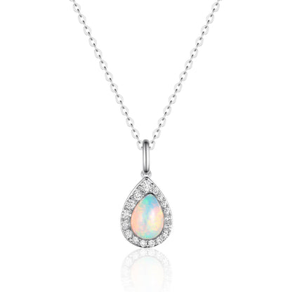 Opal Teardrop Necklace