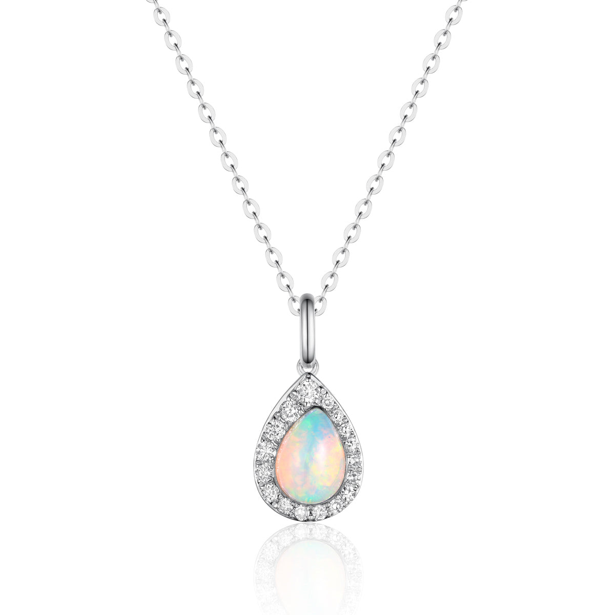 Opal Teardrop Necklace