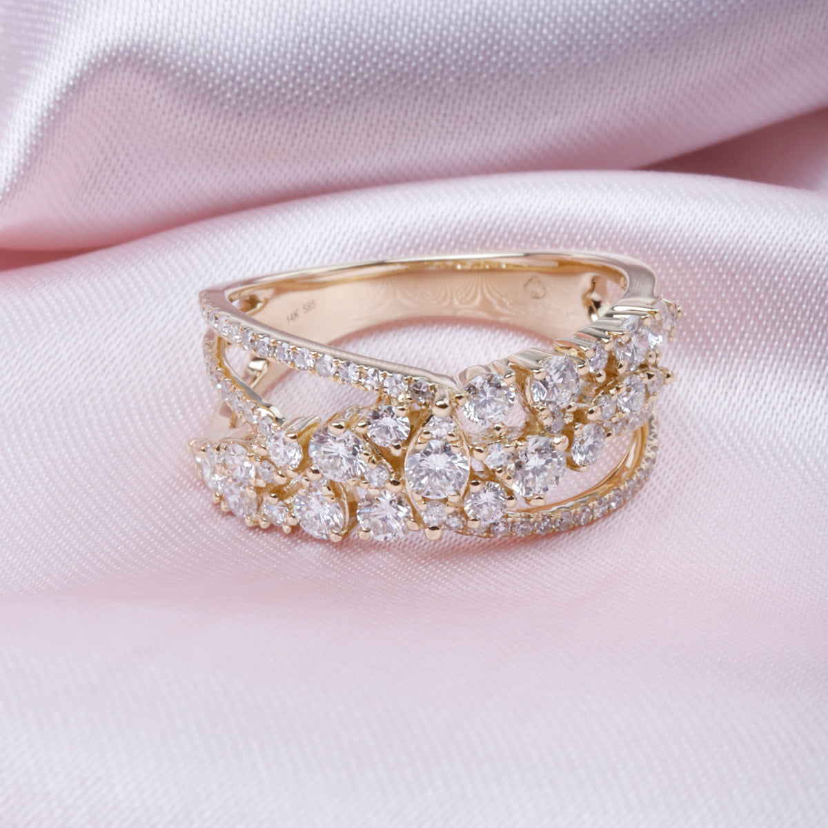 Diamond Bypass Ring