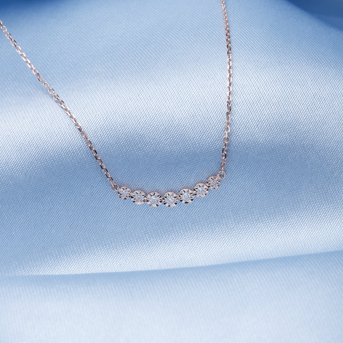 Cosmic Crescent Diamond Necklace