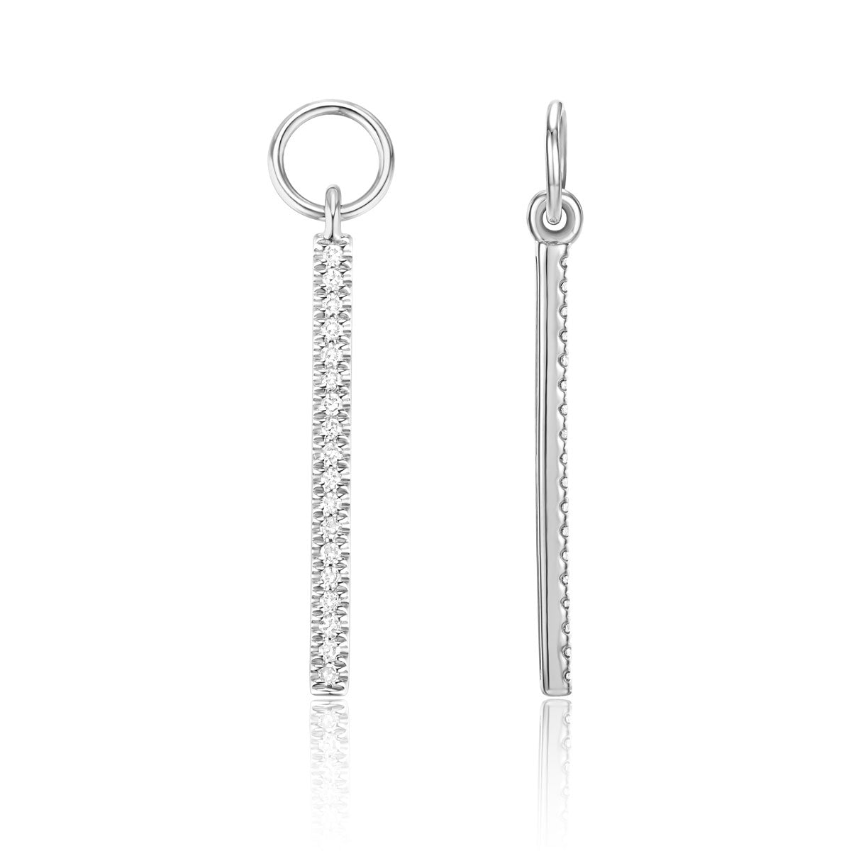 Long Diamond Bar Charm