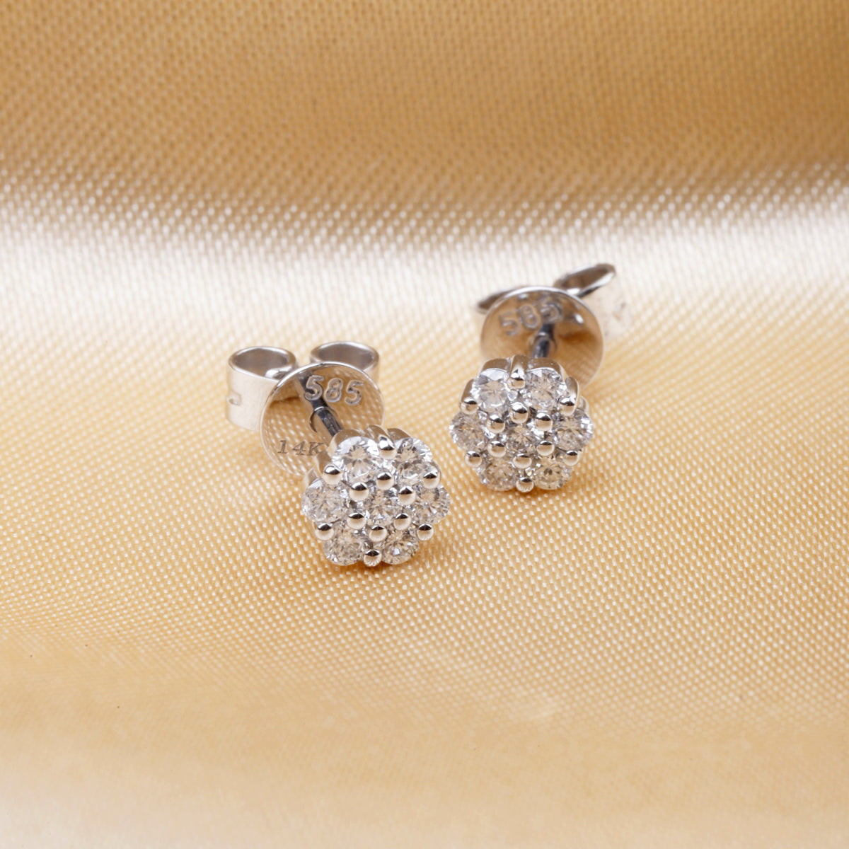 Small Diamond Cluster Studs