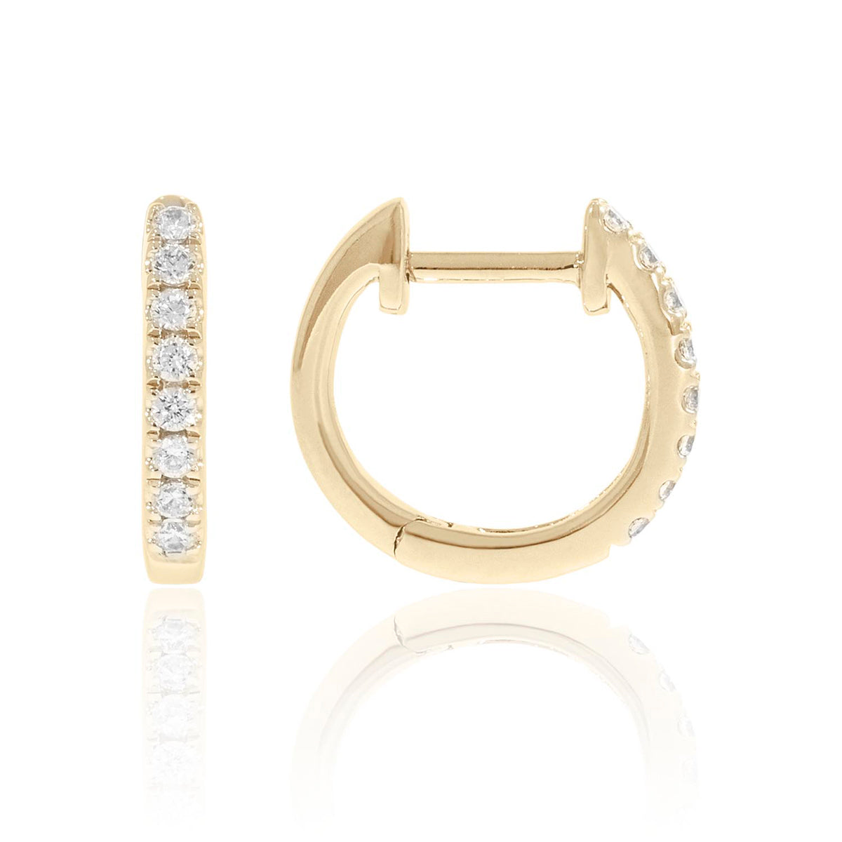 U shape Diamond Huggie