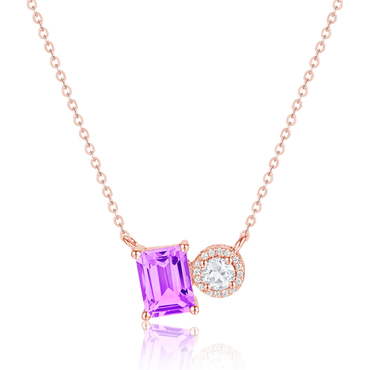 Dual Gemstone Bond-Style Necklace