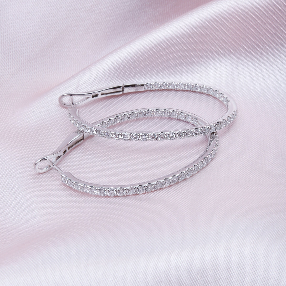 Gold Diamond Hoops