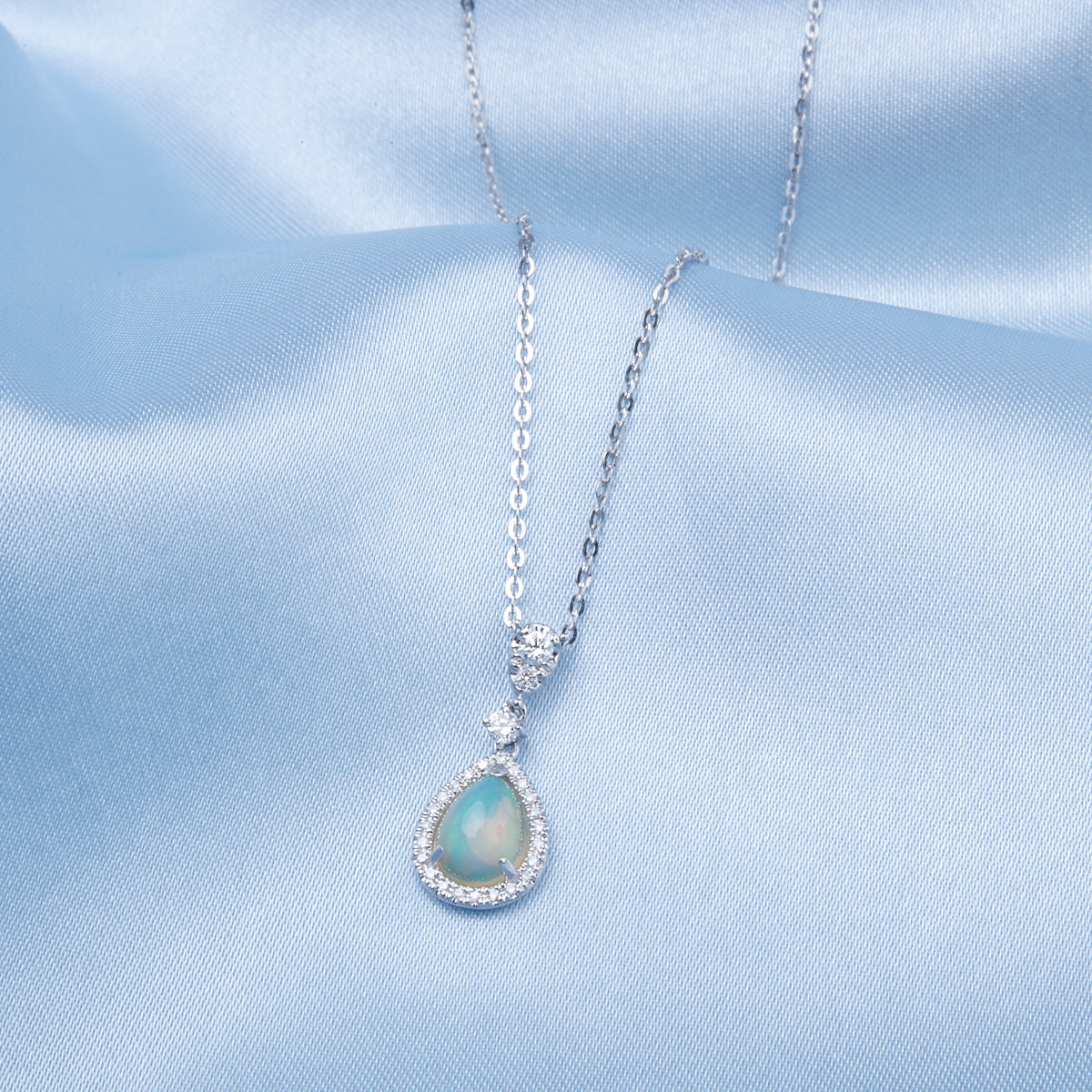 Opal Teardrop Necklace