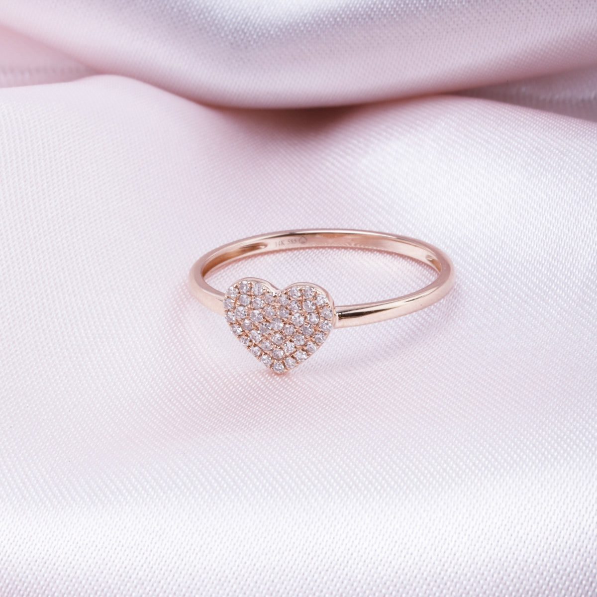 Pave Heart Ring