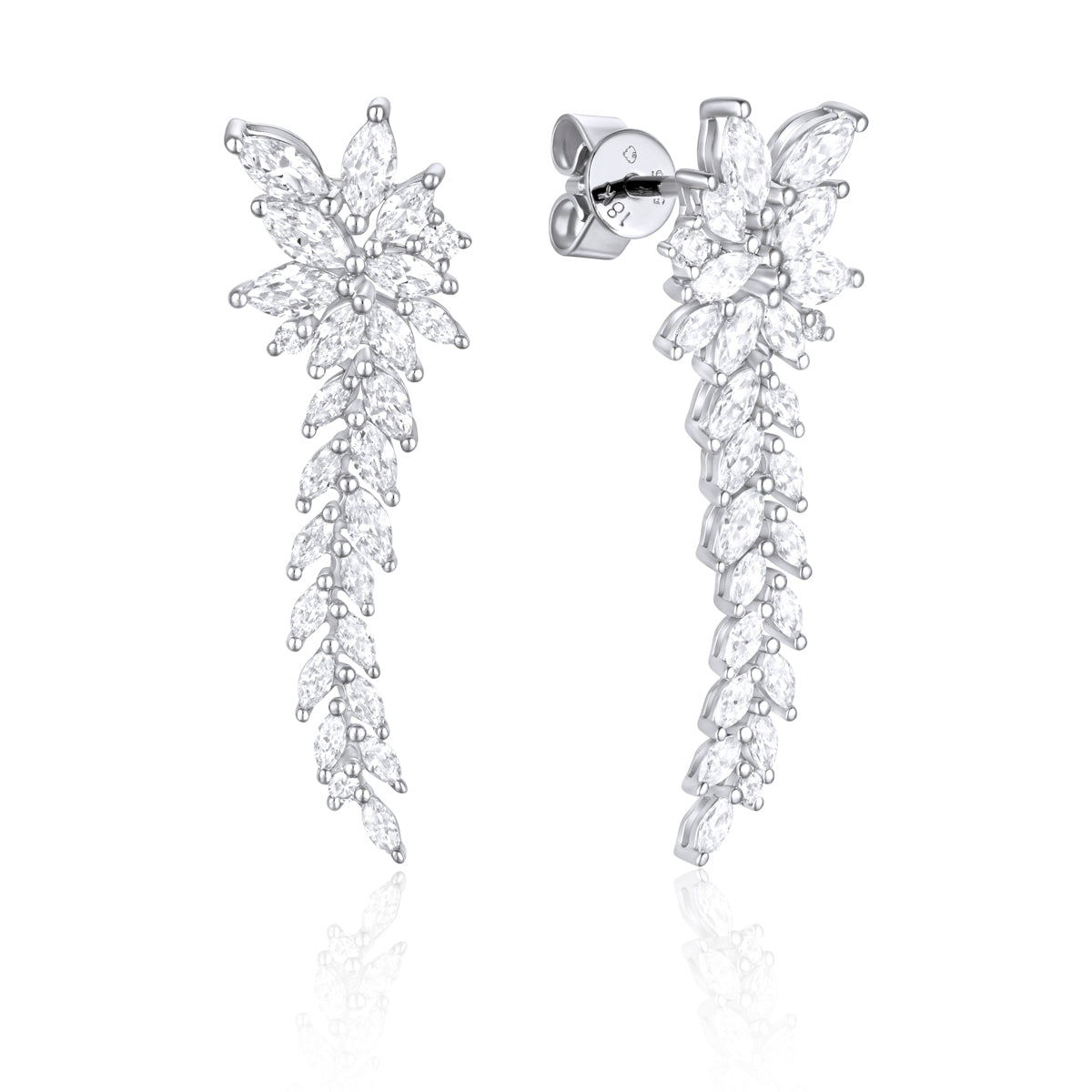 Marquise Diamond Drop Earrings