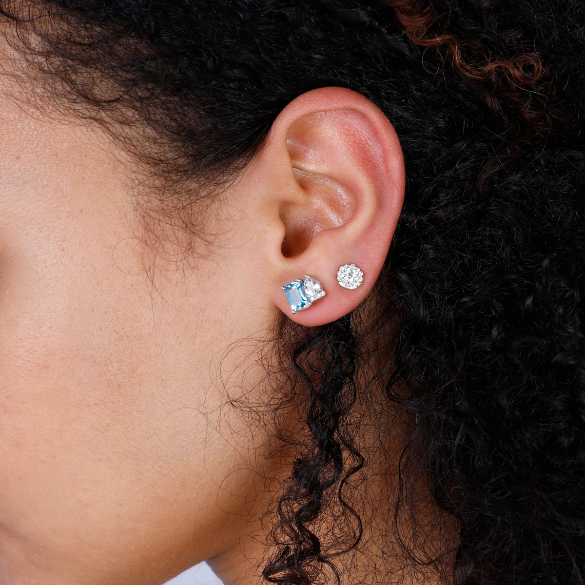 Moi et Toi Emerald Cut & Pear Shape Earrings