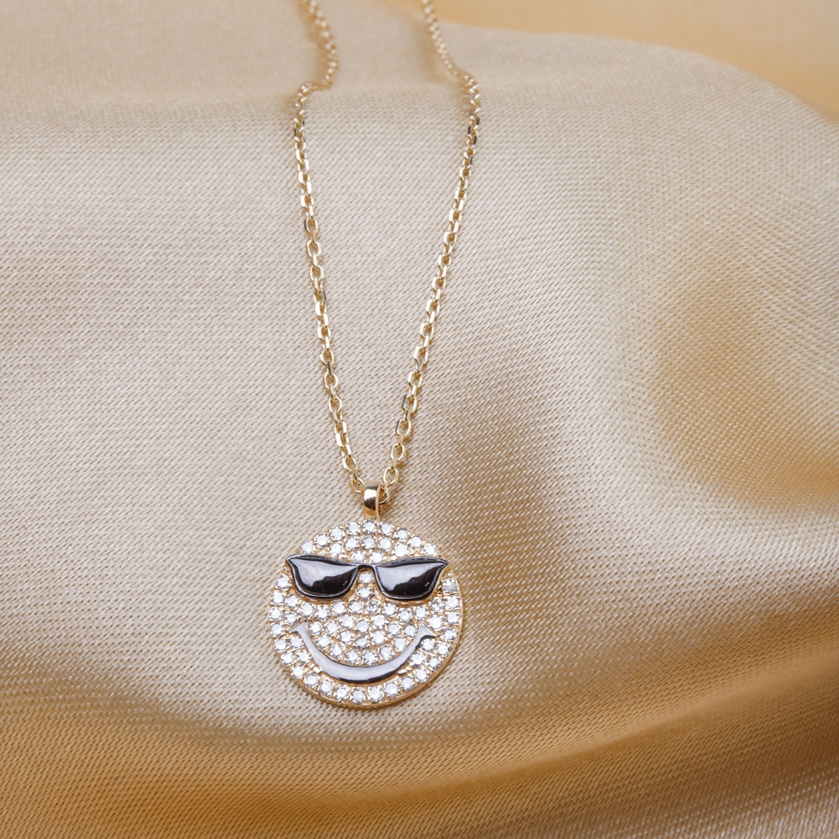 Pave Emoji COOL Necklace