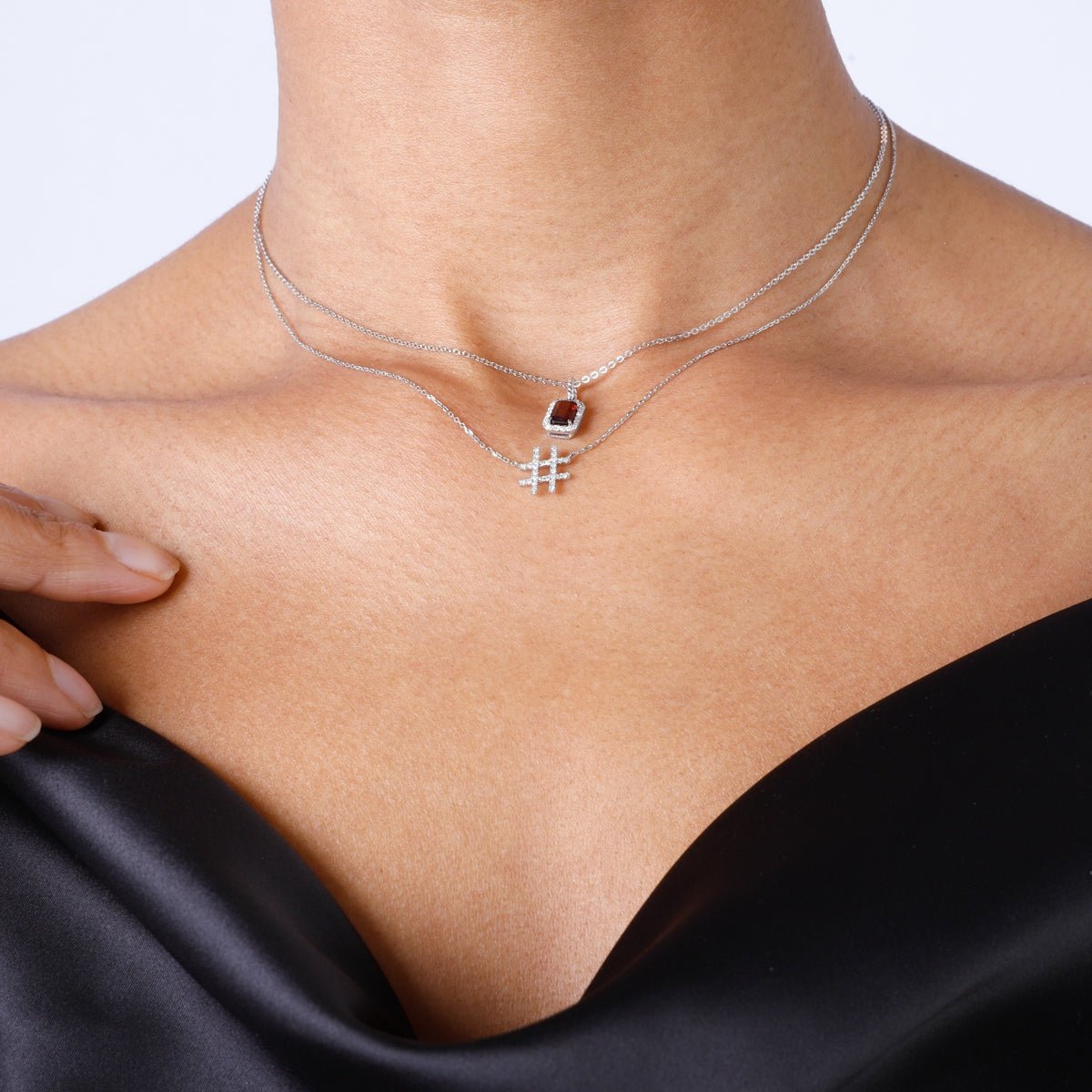 Hashtag Diamond Necklace
