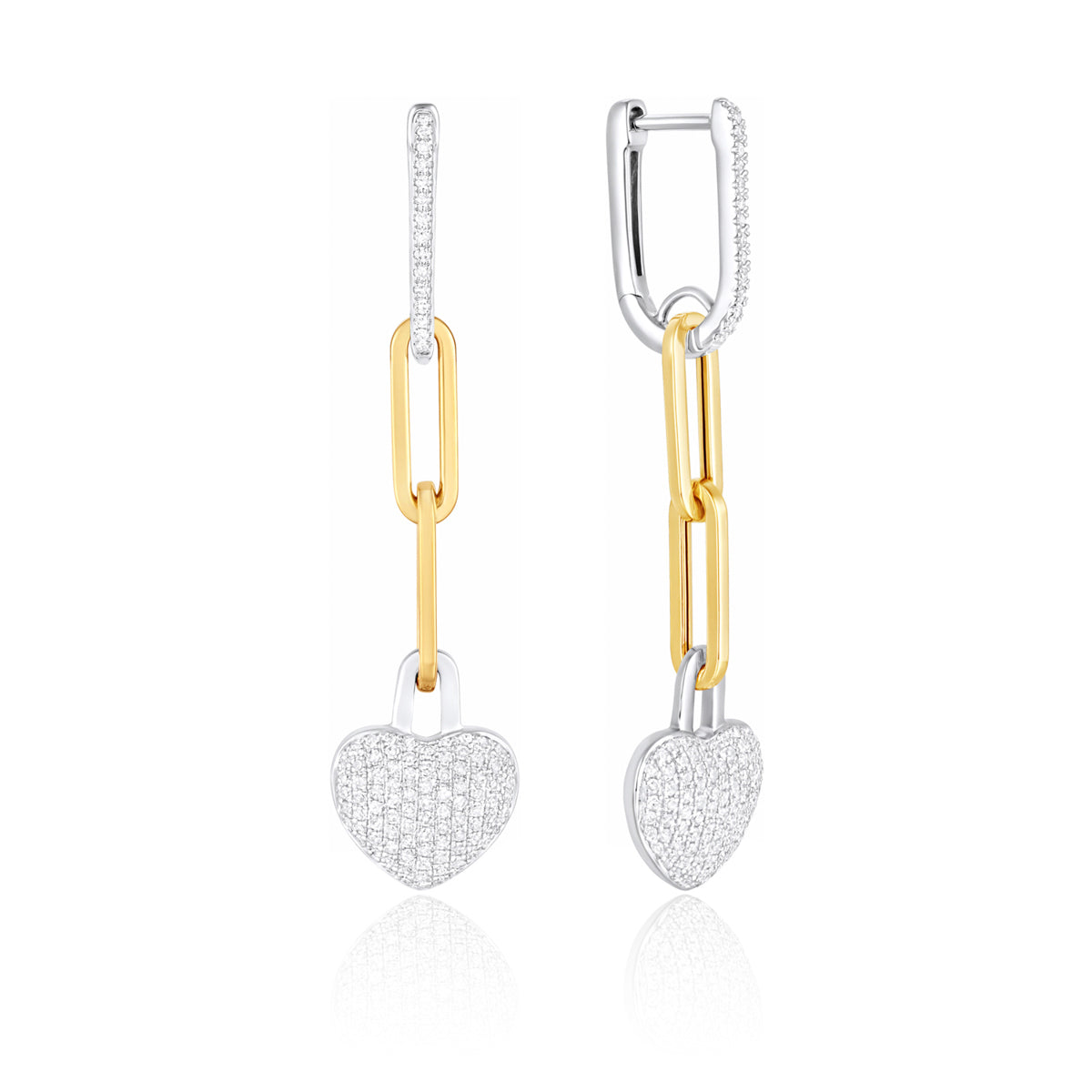 Heart Chain Earrings