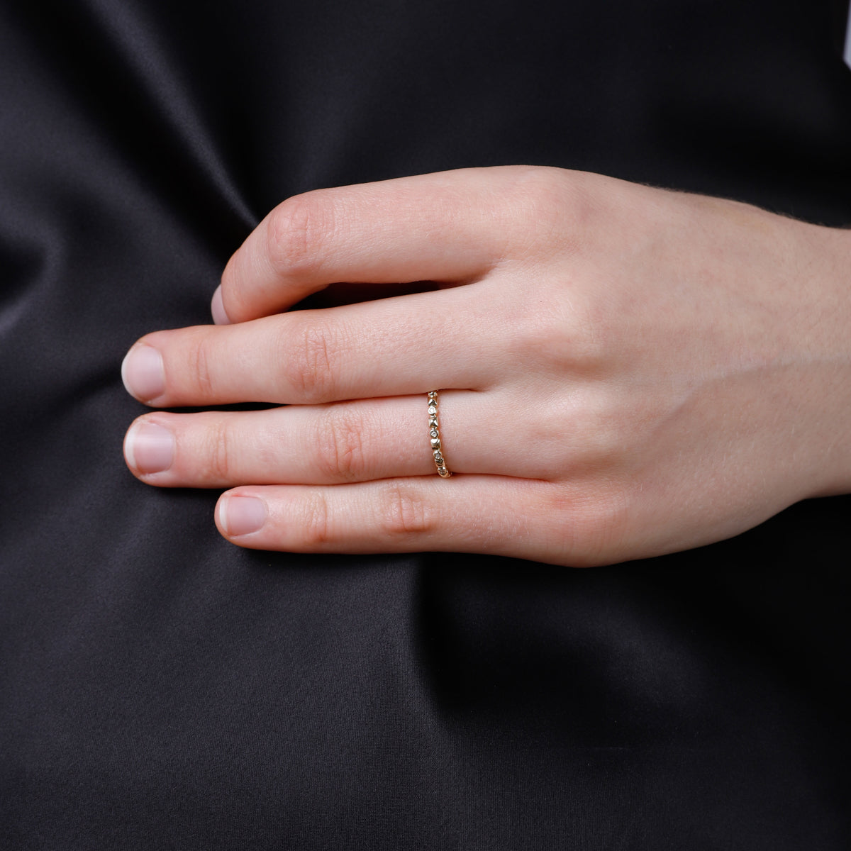 Dainty Pyramid Stackable Ring