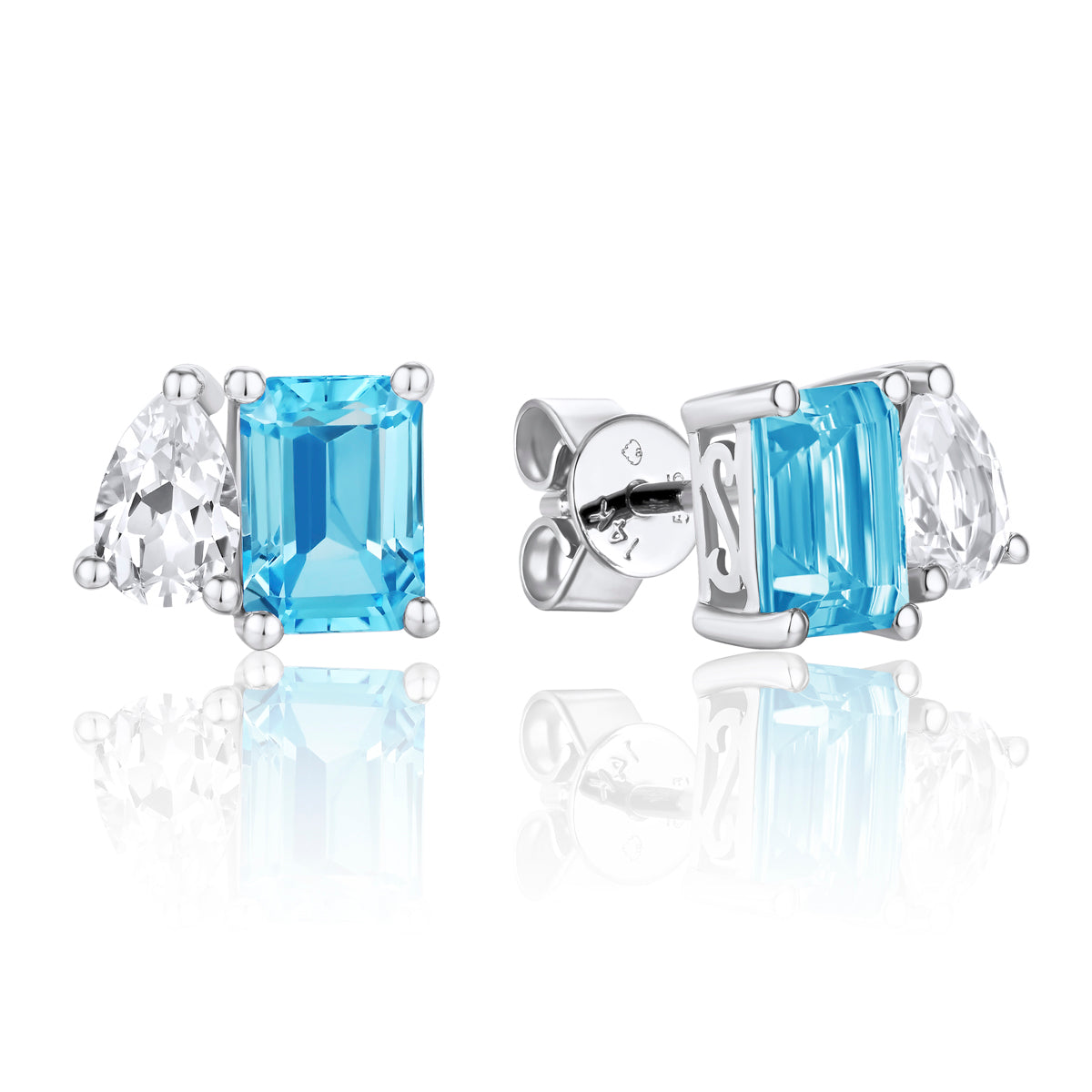 Emerald Cut & Pear Shape Mariposa Earrings