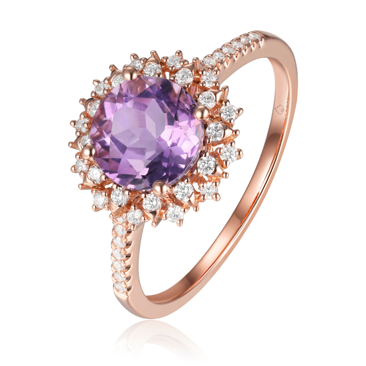 Cocktail Flower Ring crafted with floral motif with delicate gemstones and inspired diamond petals.