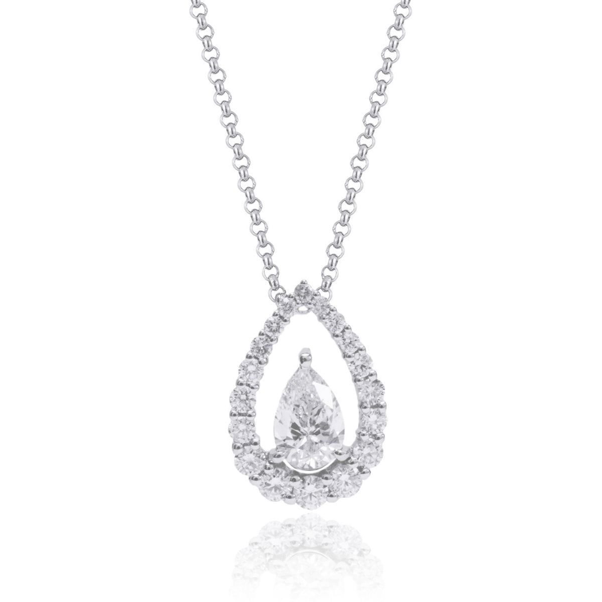 Teardrop Diamond Necklace