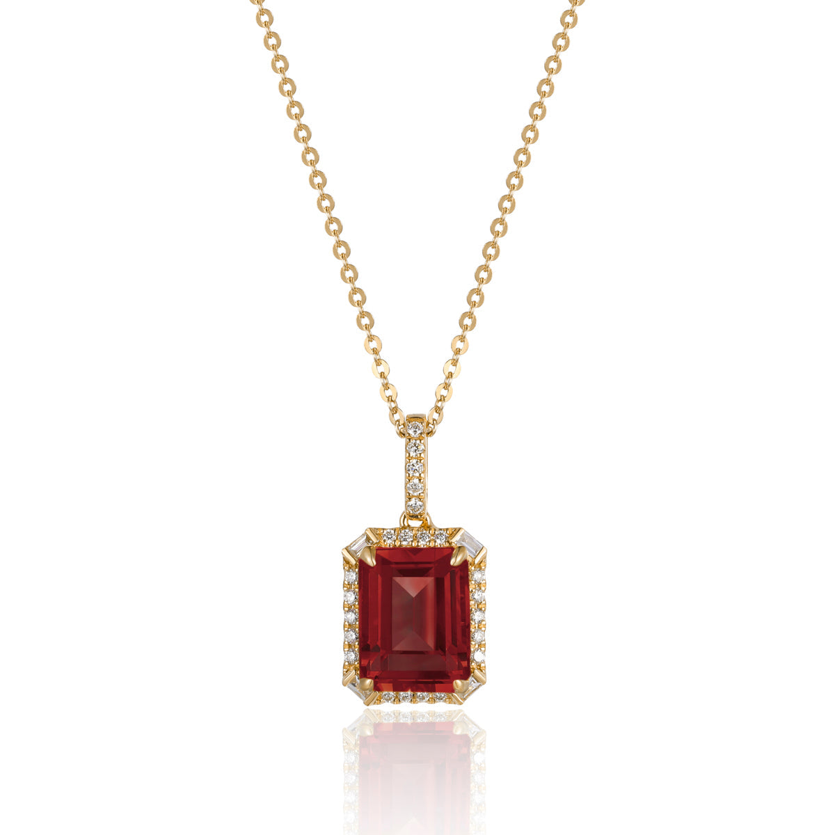 Delicate Emerald Cut Necklace