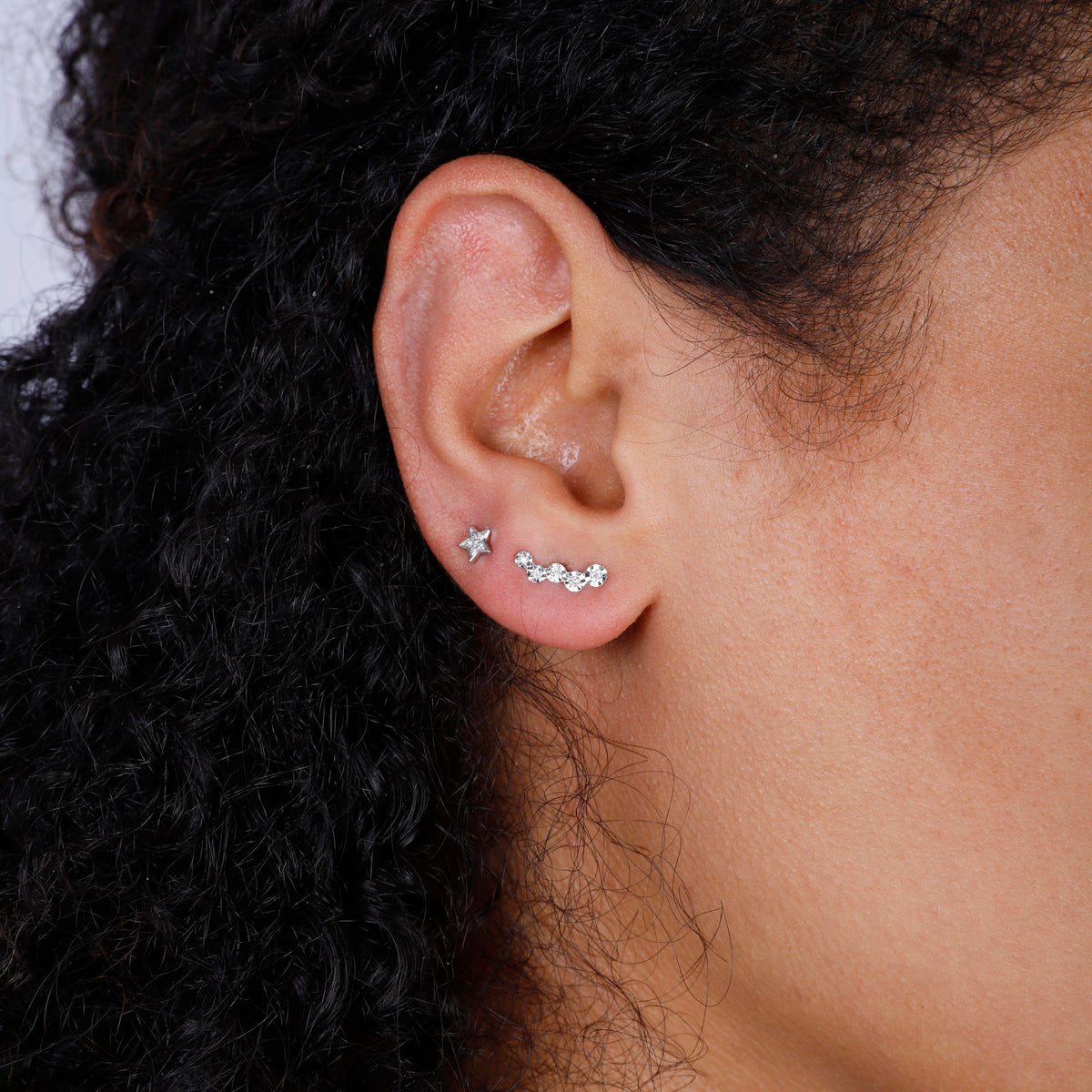 Freeform Cosmic Crescent Earrings