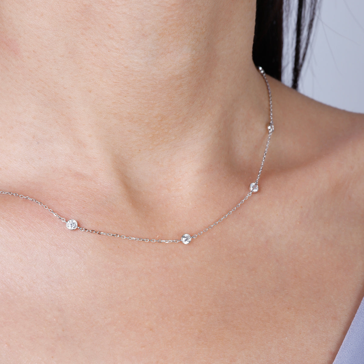 Bezel Diamond Chain crafted with utmost attention to detail. Diamonds set in bezel add brilliance.