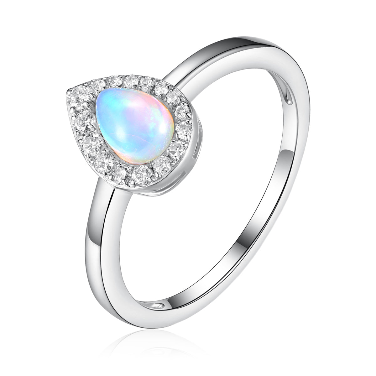 Opal Teardrop Ring