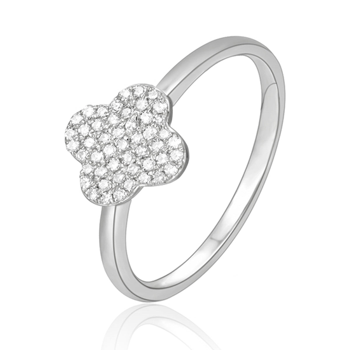 Alhambra Diamond Pave Ring with stunning diamond details. 