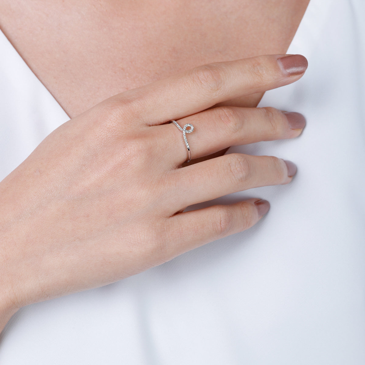 Knot Stackable Diamond Ring