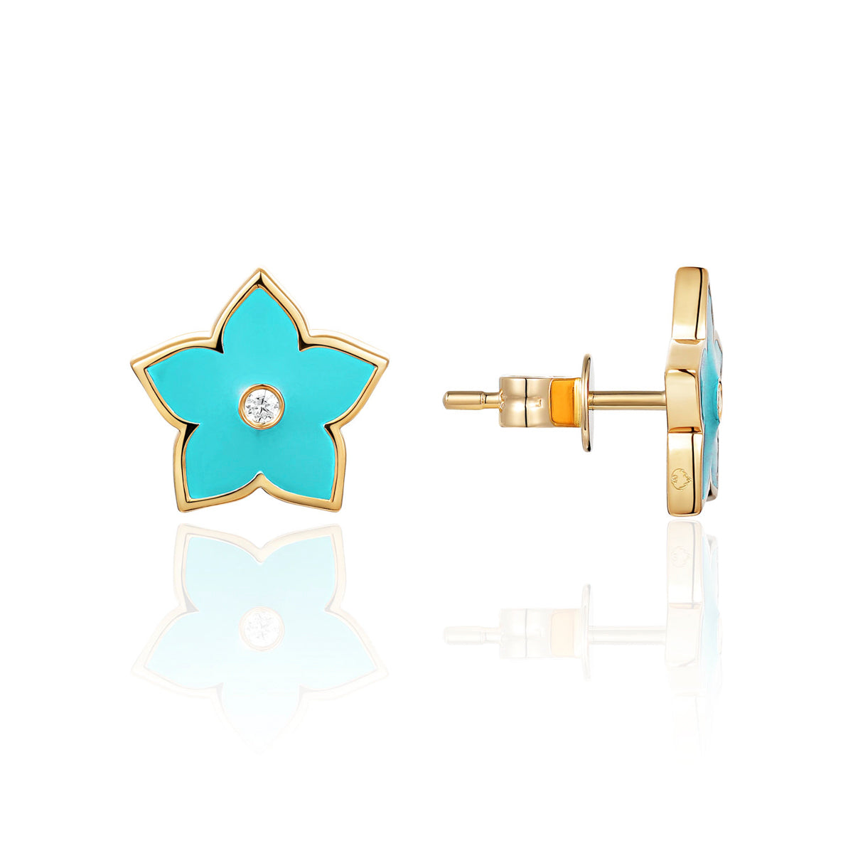 Enamel Flower Studs