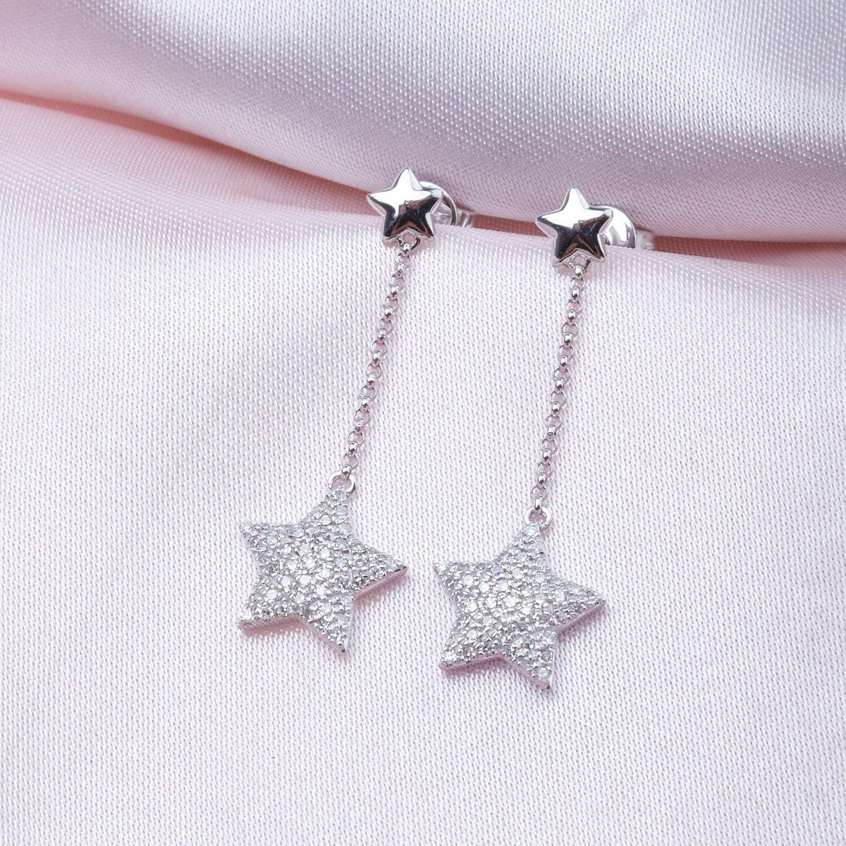 Pave Star Earrings